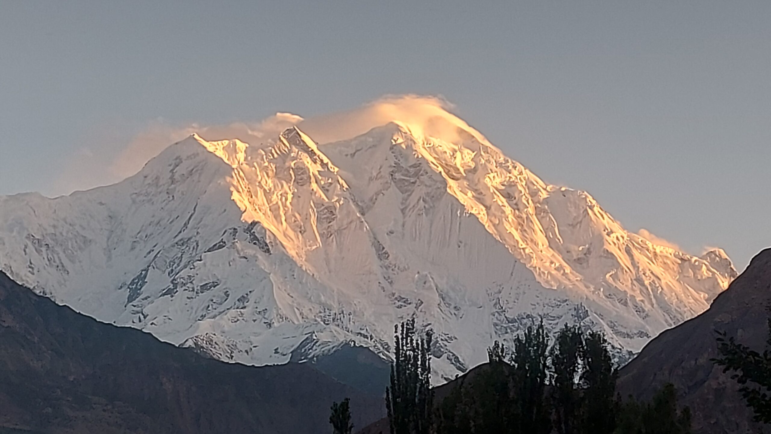 sunset at Rakaposhi – from Hunza